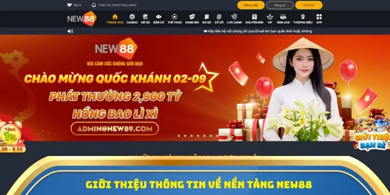New88 - Địa Chỉ Cá Cược Thể Thao An Toàn, Đa Dạng Kèo Cược 1 Giới thiệu thông tin về nền tảng New88
